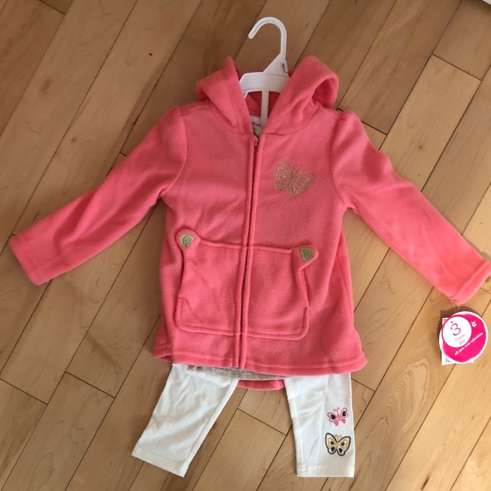 NWT Girls 24month hooded sweatshirt outfit